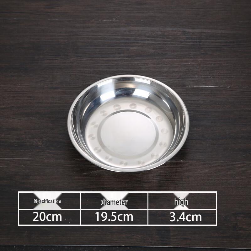 Oeny 3-Piece Stainless Steel Round Plate Set