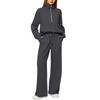 Women's Two-Piece Set: Oversized Half-Zip Sweatshirt & Wide-Leg Sweatpants