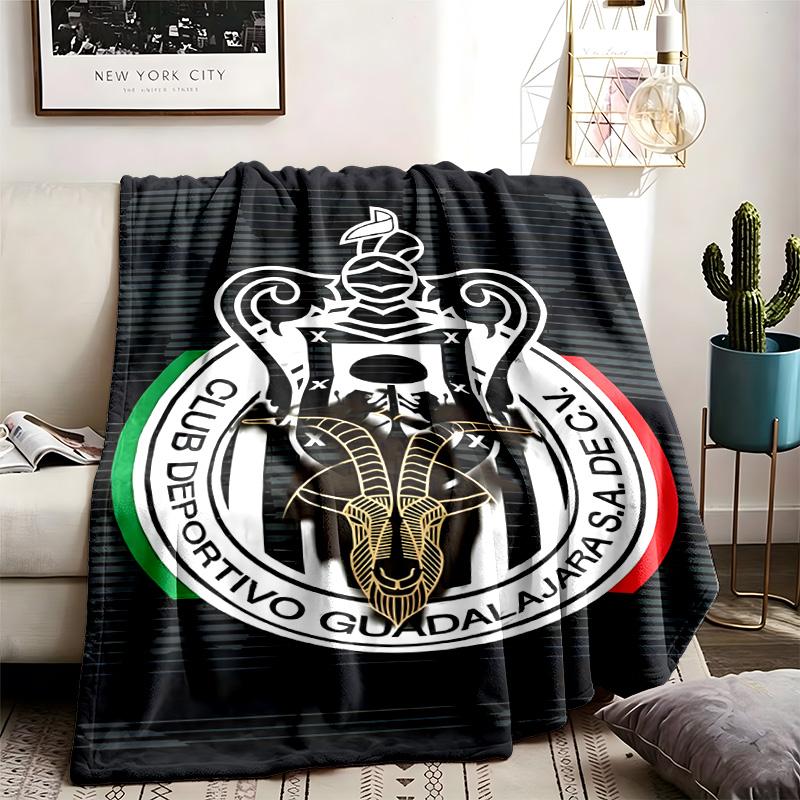 Coperte in Flanella Personalizzate a Tema Club Deportivo Guadalajara Morbide e Adatte a Tutte le Stagioni Perfette per Divani Letti e Campeggio