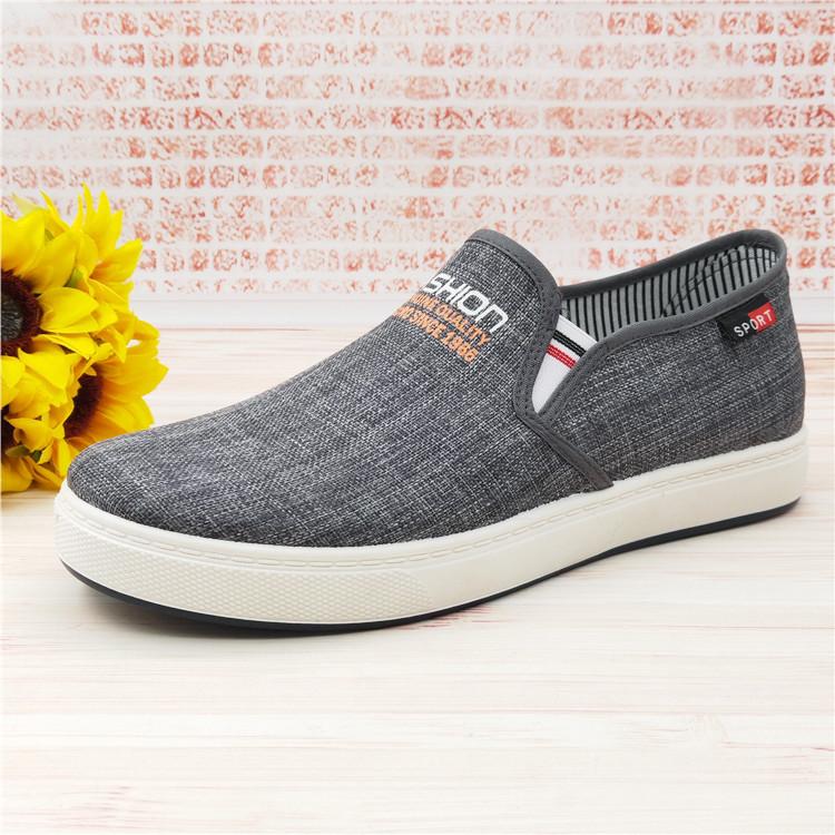 Students Middle-Aged And Elderly Casual Shoes Men'S Single Shoes Cloth Shoes Canvas One Pedal