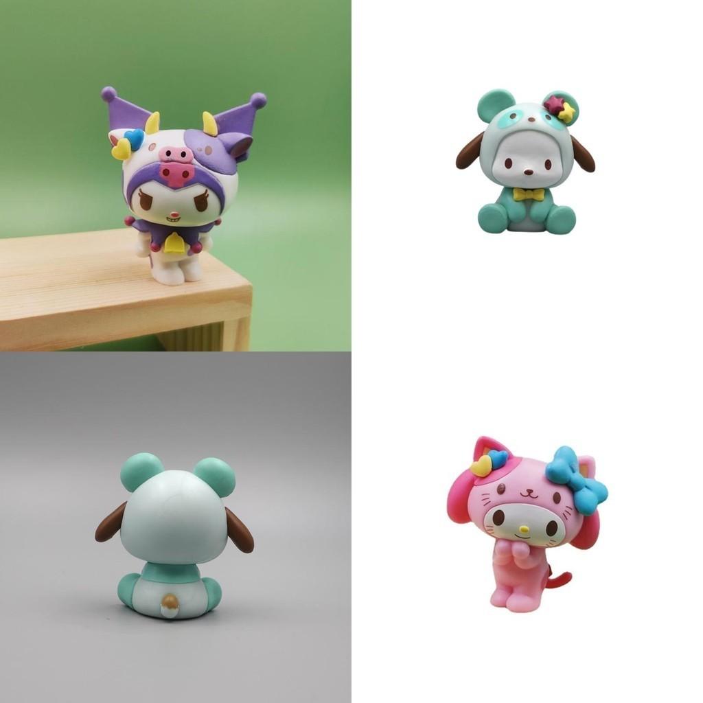 Cute Kuromi My Melody Figure Toy Playset Cake Topper For Diy Accessories