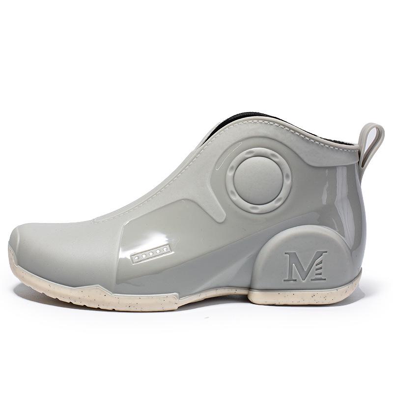 Men's Waterproof Outdoor Rain Boots - Fashionable, All-Match, Wear-Resistant, Thick Sole, Ideal for Fishing, Car Wash, and Work.