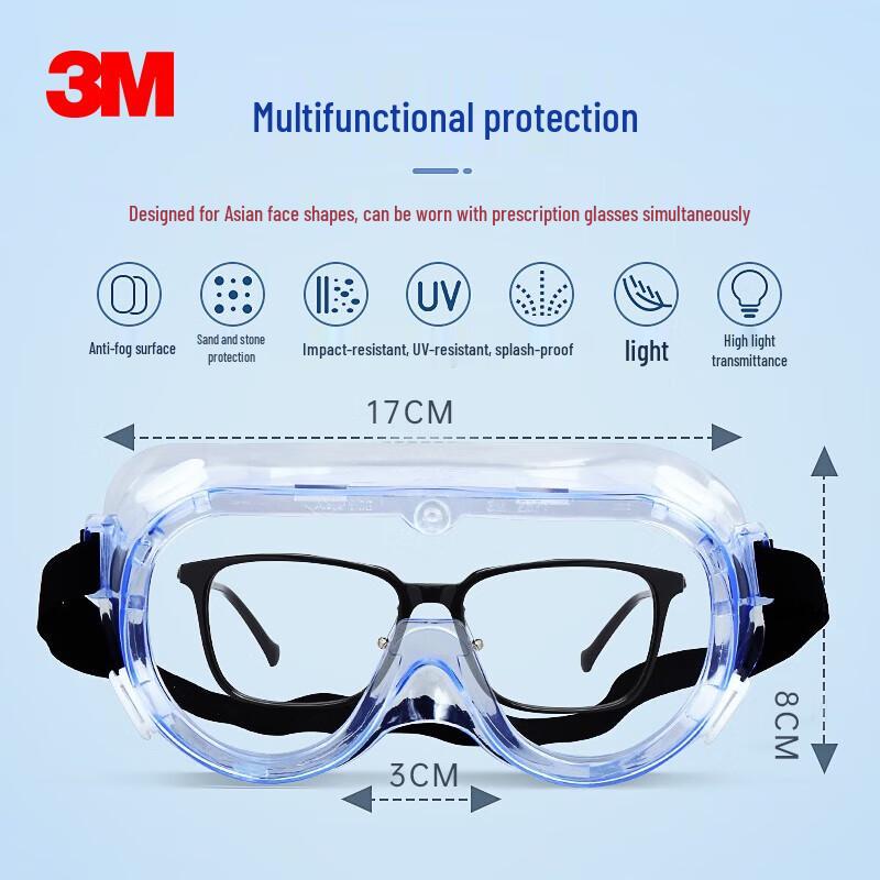 Industrial Anti-Fog Safety Goggles One Size