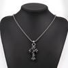 Rockyu Popular Brand Cross Necklace for Men, Stainless Steel, Antique Cross Pendant with Snake and Black Cross and Skull Design
