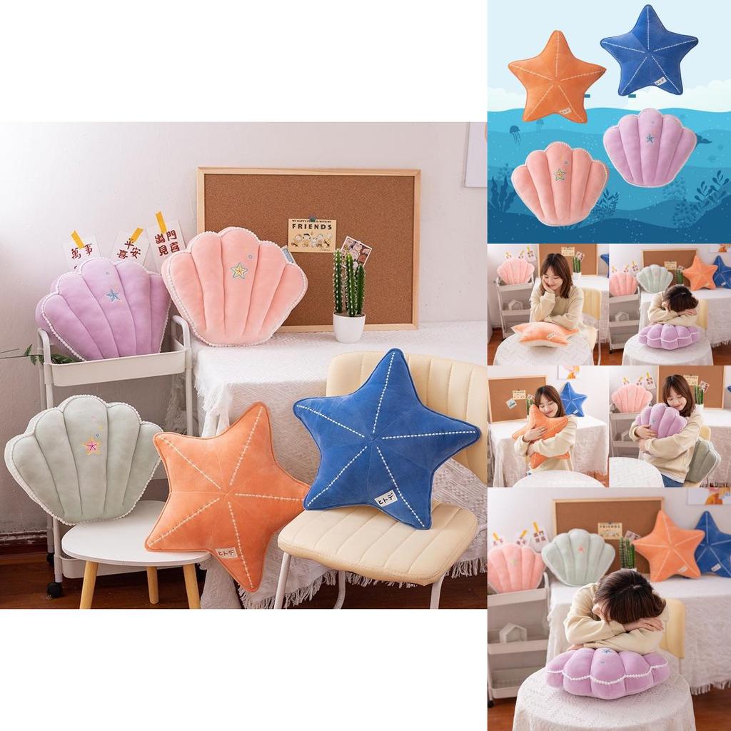 Cozy And Adorable Shell Starfish Plush Pillow For Sleeping And Gift Giving
