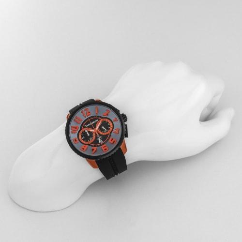 Tendence Altec Gulliver 51mm Watch, Men's, Black, Orange Dial, Aluminum, Mineral Glass, Quartz Movement, TY146003