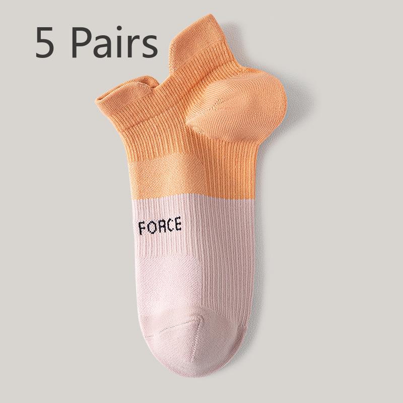 5 Pairs Pairs Women's Socks Summer Thin Sports Non-slip with Sweat Absorbent Anti-odor Summer Women's Boat Socks