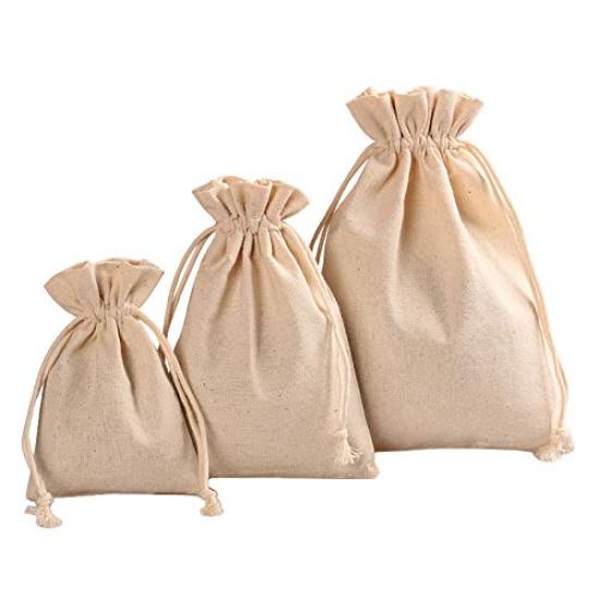 

Сумки на шнурке Японский узор Хлопок Лен Стильная ткань Сумки на шнурке для мелких предметов и разного Включает оригинальное мини-послание DIY бежевый