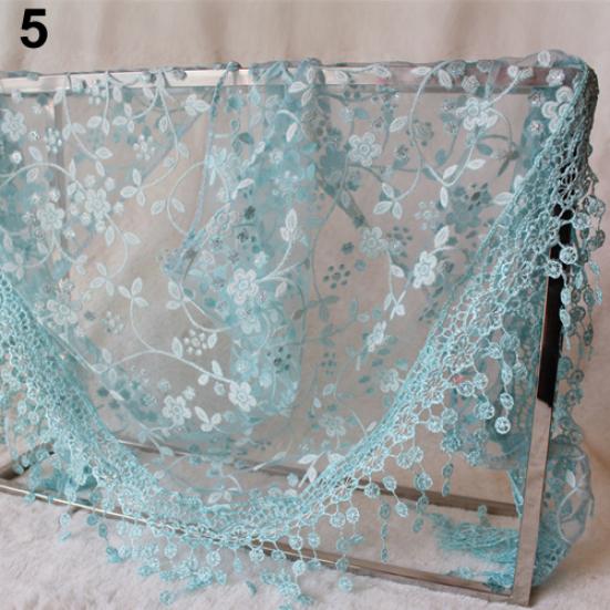 Damenmode Hohl Quaste Spitze Rose Floral Schal Dreieckstuch Wickeltuch Geschenk