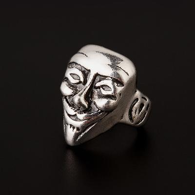 Bague masque rétro V pour Vendetta Anonyme pour homme, couleur argent, style punk gothique, faite main, accessoire unisexe, cadeau