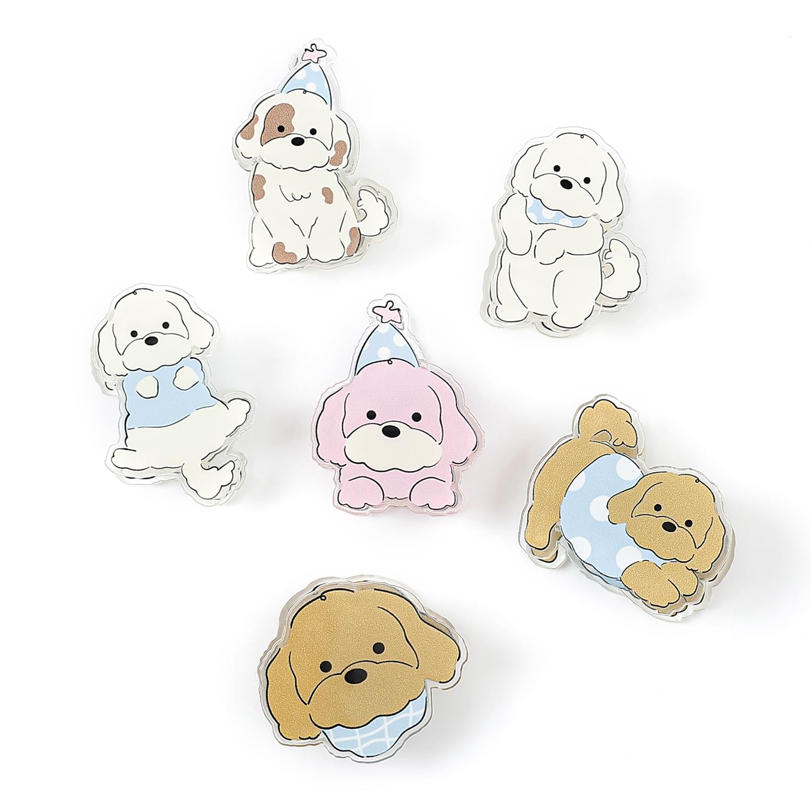 

Newseego Клипсы Милый узор собаки Уголок Милая канцелярия Уголок для книги из бумаги Без пробивания Персонаж (6 упаковок) Зажимы, Принадлежности, Органайзер, Защита,