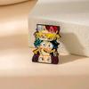 Japanese Anime Character Alloy Brooch - Drip Oil Design for Jackets