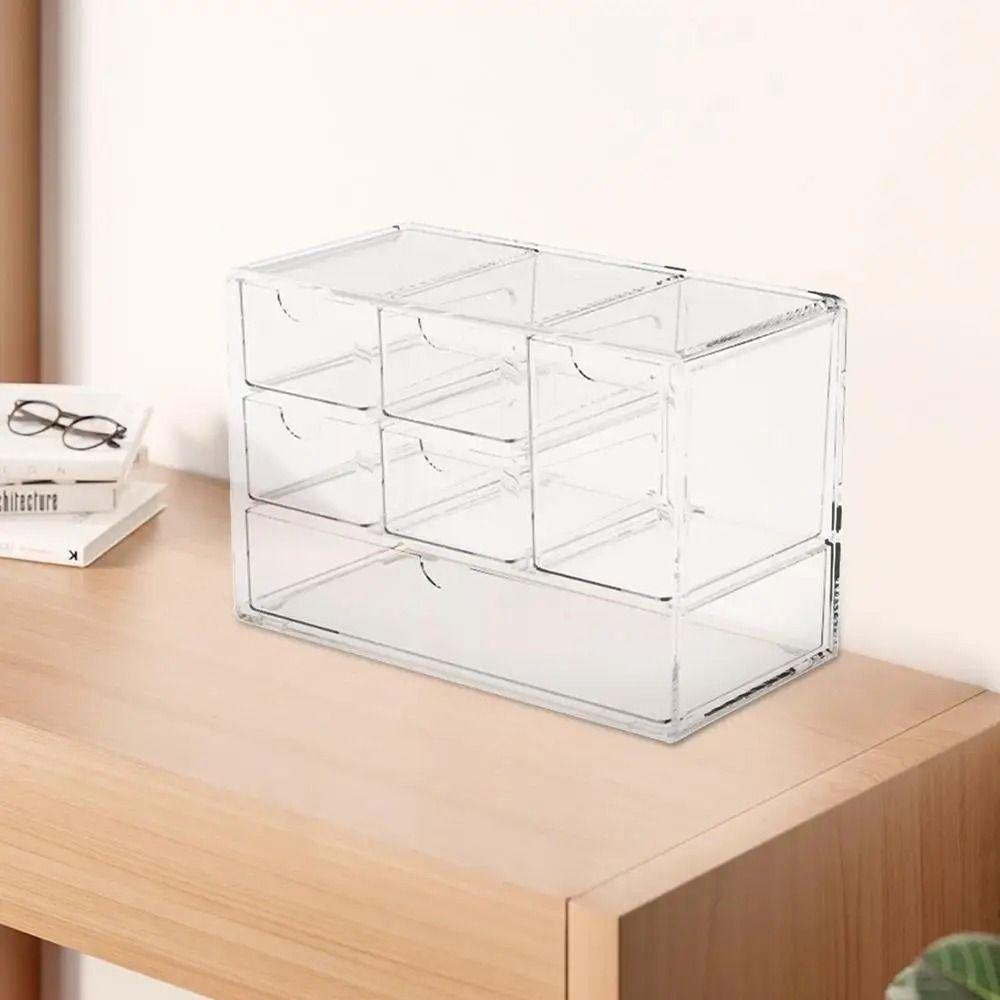 Large-capacity Makeup Storage Drawers Multi Grid Cabinet Desktop Organizer Bedroom