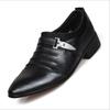 Summer Black Brown White Men Leather Shoes Mens Pointed Toe Dress Shoes High Quality Formal Slip On Hollow Out Sandals Man