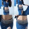 Crystal Studded Gold Silver Belly Dance Belt Adjustable Body Jewelry Tassels Body Jewelry