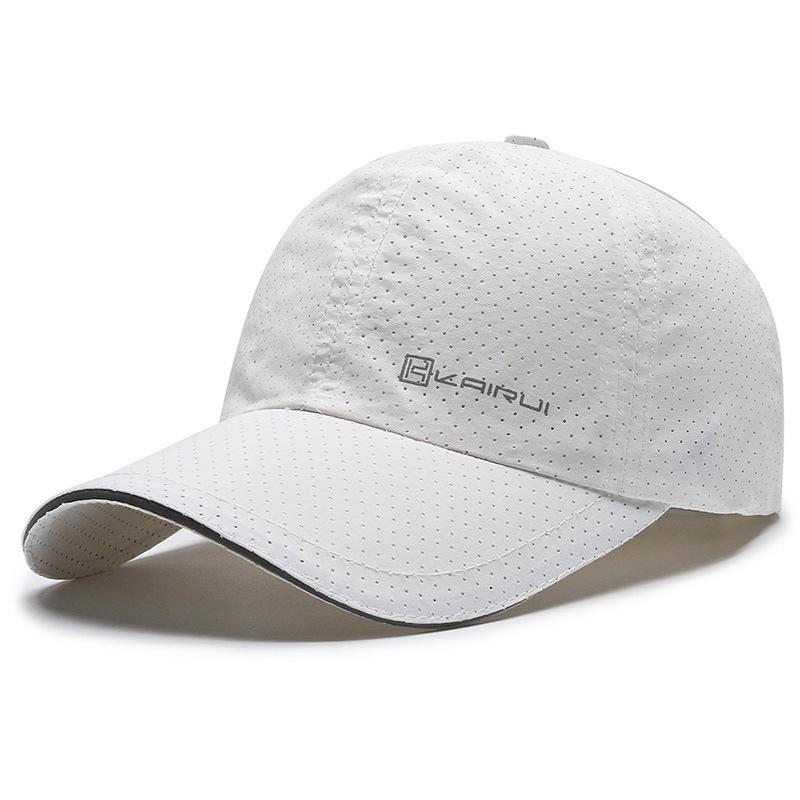 Spring and Summer Breathable Mesh Baseball Caps, Men's Reflective Letter Sandwich Brim Sun Hats, Sun-protective Baseball Caps
