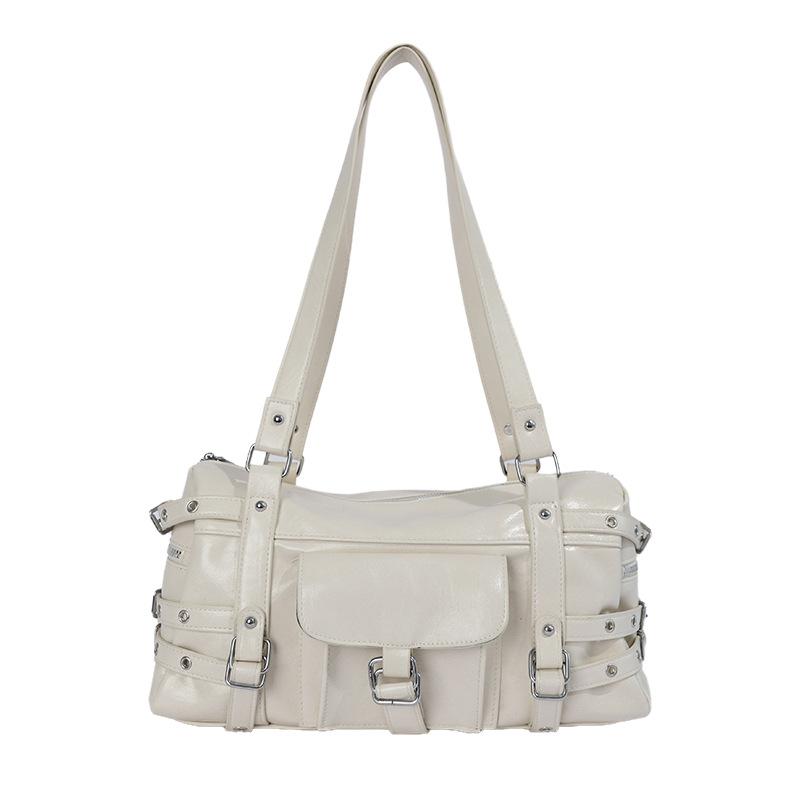 Large-capacity Commuter Tote Bag with Niche Retro Design Shoulder Bag for Carrying