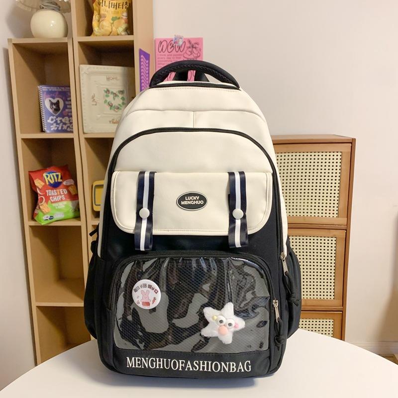 Transparent Student Large Capacity Schoolbag Versatile Cute College Girl Pain Bag New Backpack