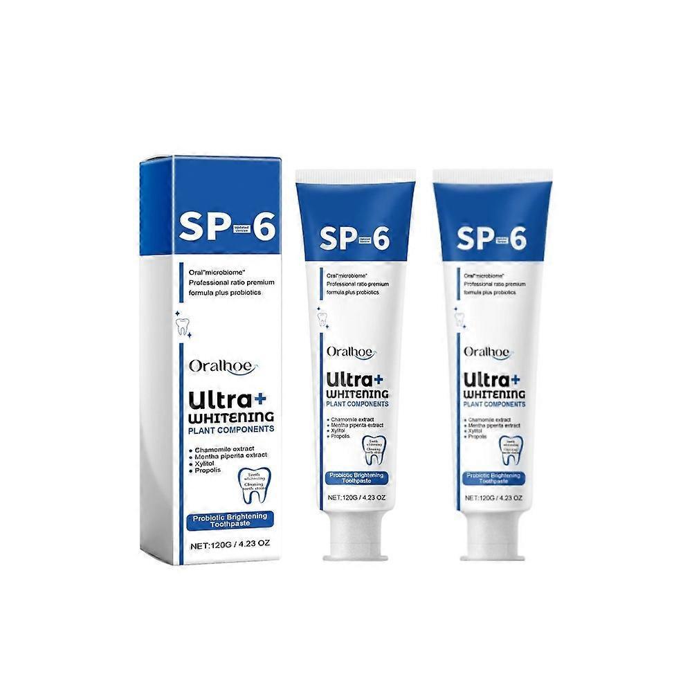 Sp-6 Ultra Whitening, Sp 6 Toothpaste, Ultra Whitening Toothpaste Sp - 6, Probiotic Brightening Toothpaste,Deep Cleaning Care Toothpaste,Fresh Breath,