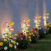 Solar Lily Flower Light, Outdoor Waterproof LED Artificial Flower Garden Stake Lamp, Color Changing Light for Lawn Pathway Patio Decor