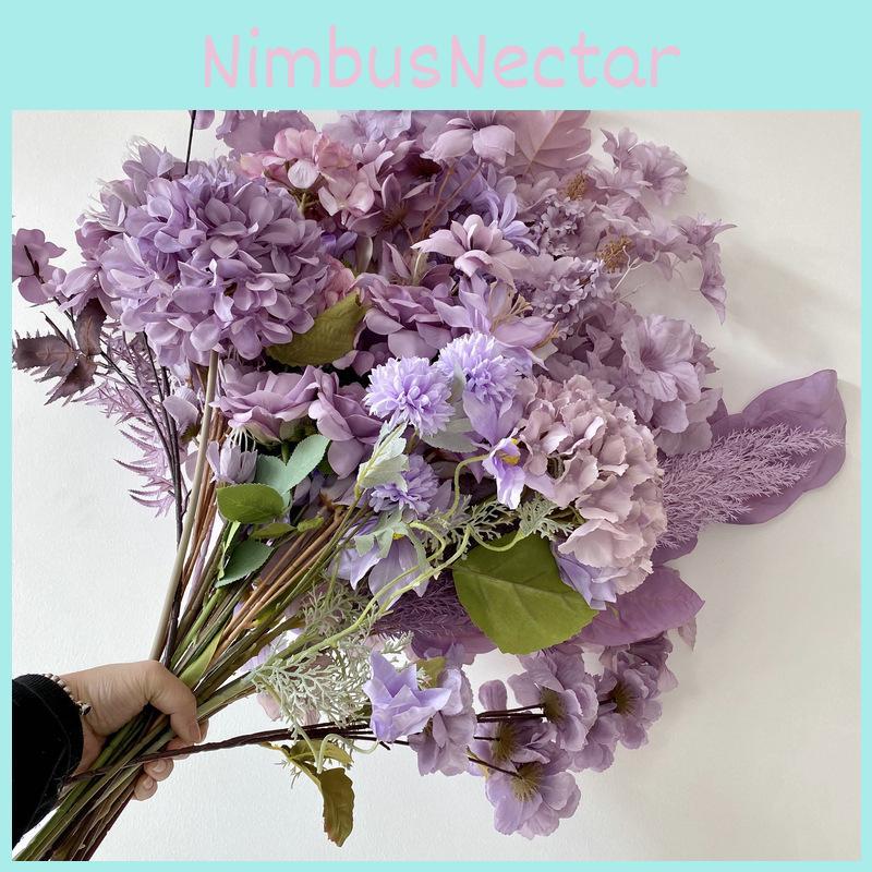 Realistic Purple Silk Wedding Flowers For Ceiling Decor Home Office Arrangement
