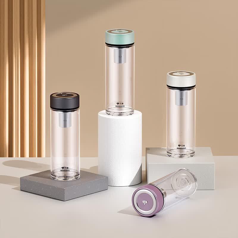 WANXIANG Portable Glass Water Bottle