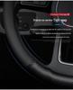 Genuine Leather Non-Slip Steering Wheel Cover for Jaguar XF, F-PACE, XEL, XFL, XJ, XE – All Seasons