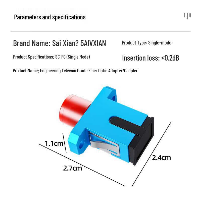 Telecom-Kwaliteit FC-SC UPC Glasvezel Adapter