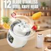 2pcs/set Blender Cordless Portable Blender: Dual 1500mAh, 12 Blades For Smoothies & Juicing Kitchen Tools & Gadgets Stirrer Part