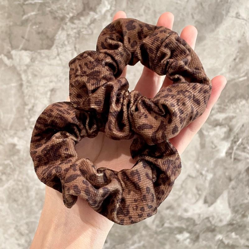 Retro-Leopardenmuster Haargummi für Dutts - Vielseitiges Gummiband Haarschmuck