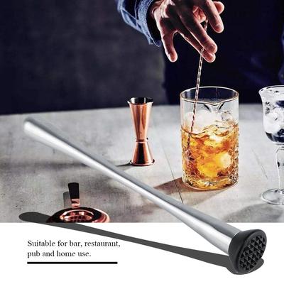 Barware Long Handle Stainless Steel  Cocktail Muddler Mojito Fruit Mixer DIY Drink Wine Barware Tool Stainless Steel Muddler