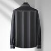 Men's Plus Size Vertical Stripe Long Sleeve Shirt
