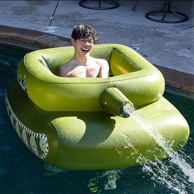 Flotteur de piscine gonflable Punisher pour piscine, flotteur de réservoir d'eau avec canon à eau à pompe fonctionnelle