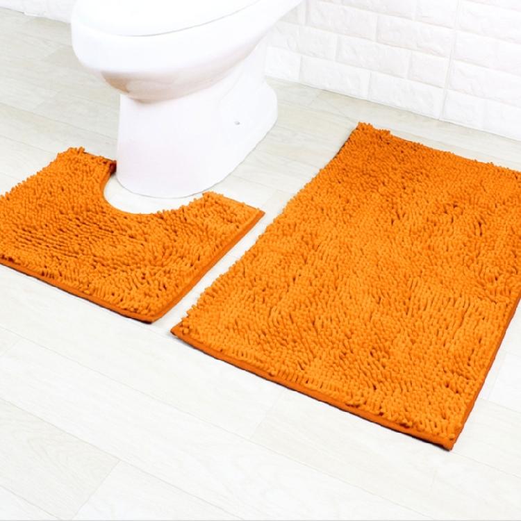 Set aus 2 Badezimmerteppichen Toilettenteppichen Super saugfähige Bodenmatten Europäische Dekoration