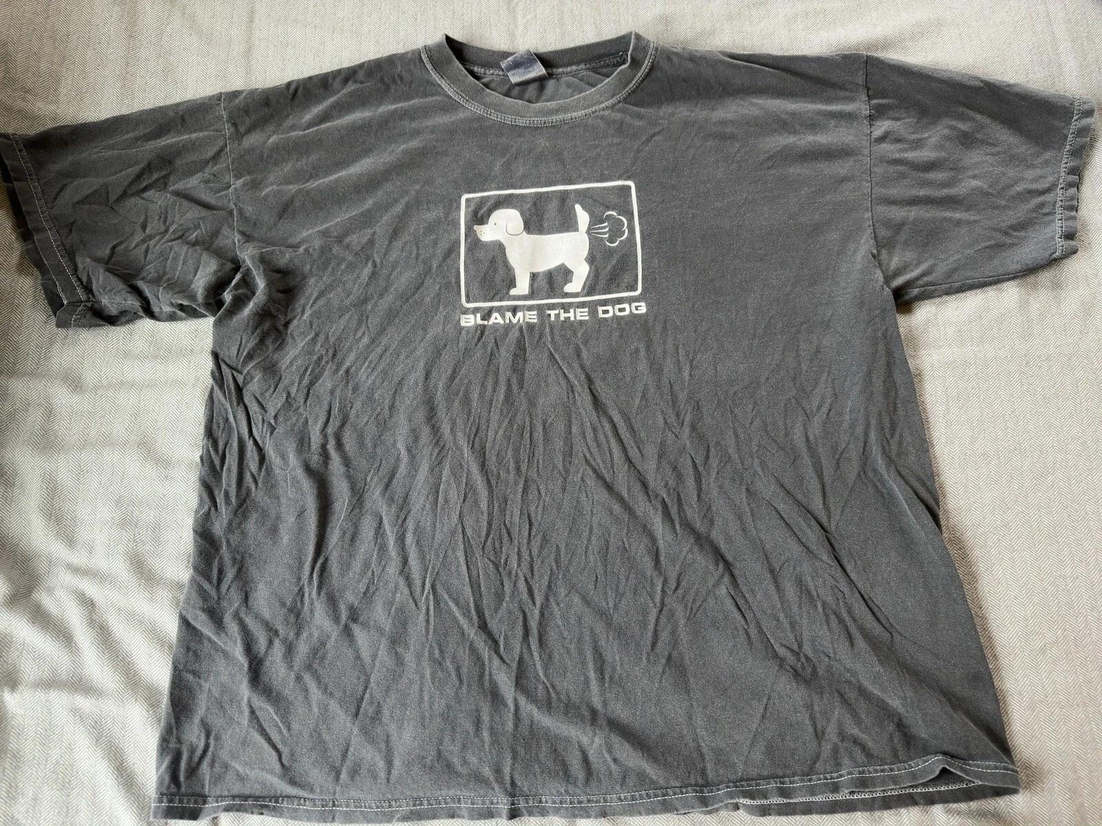 

Vintage Y2K Funny Dog K9 T shirt Size 2XL Gray L