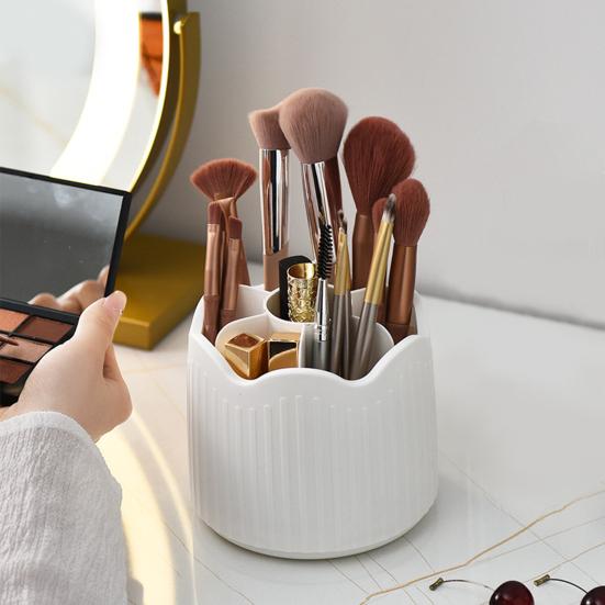 

Cosmetic Storage Box Rotatable Store Cosmetics Compact 360 Rotating Makeup Organizer Home Supply