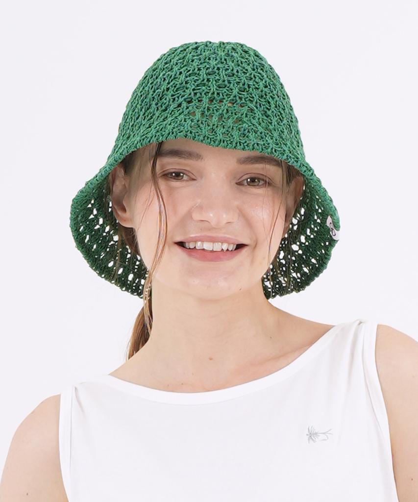 THE-ABON Beach Massed Sun Bucket Hat Black