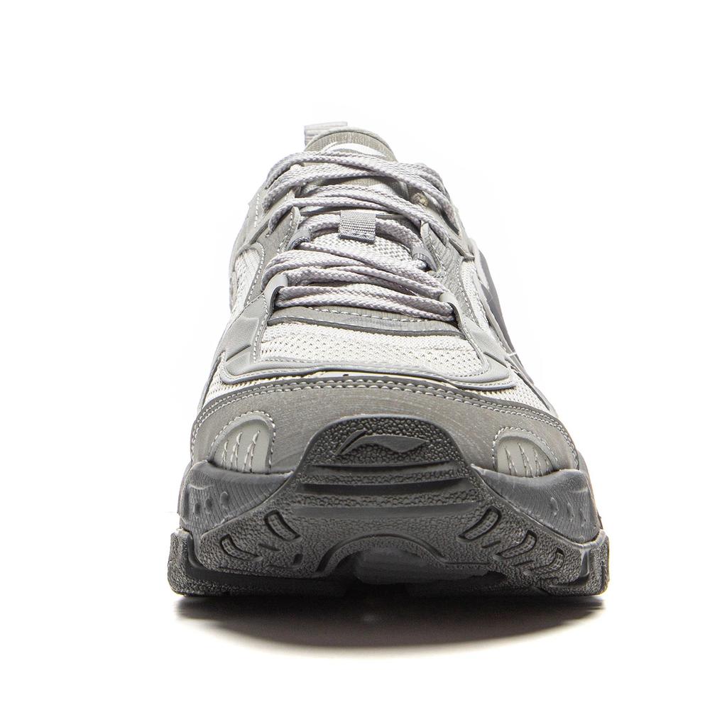 Li-Ning Classic Fashion Versatile Retro Comfortable Non-Slip Wear-Resistant Breathable Low-Top Casual Shoes Men Sneaker White Gray AGCV127-4