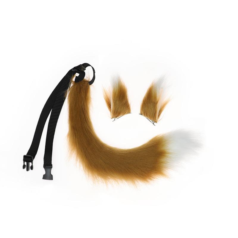 A handmade anime cute fox girl plush fox tail cosplay accessories beast tail waist