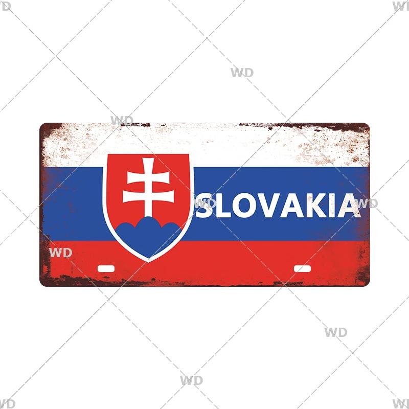National Flag License Plate 6x12Inch Home Signs Metal Vintage Tin Sign Garage Bar Wall Signs Decor Patriots Best Gift Dustproof