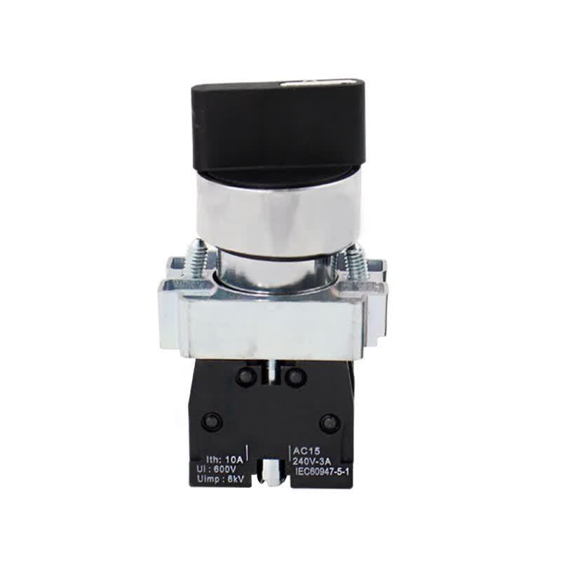 Jueceng XB2-BD33 Latching 3-Position Selector Switch (2 NO, Pack of 10)