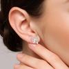 1 Pair Women Stud Earrings Hollow Out Bow Shape Solid Color Small Smooth Alloy Daily Commute Dating School Ear Studs Lady Ear Jewelry