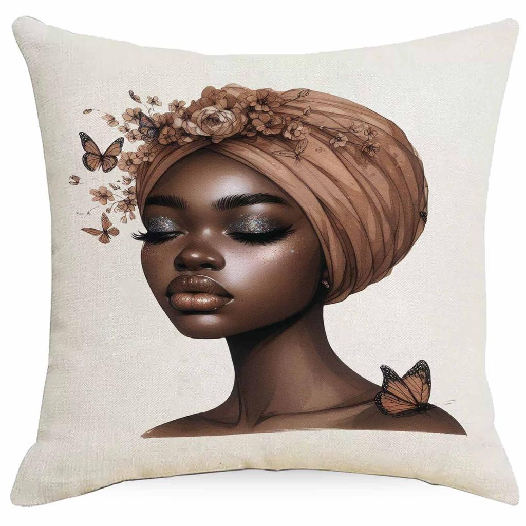 New Colorful Black Girl Pillowcase Home Cushion Pillowcase Sofa Decoration