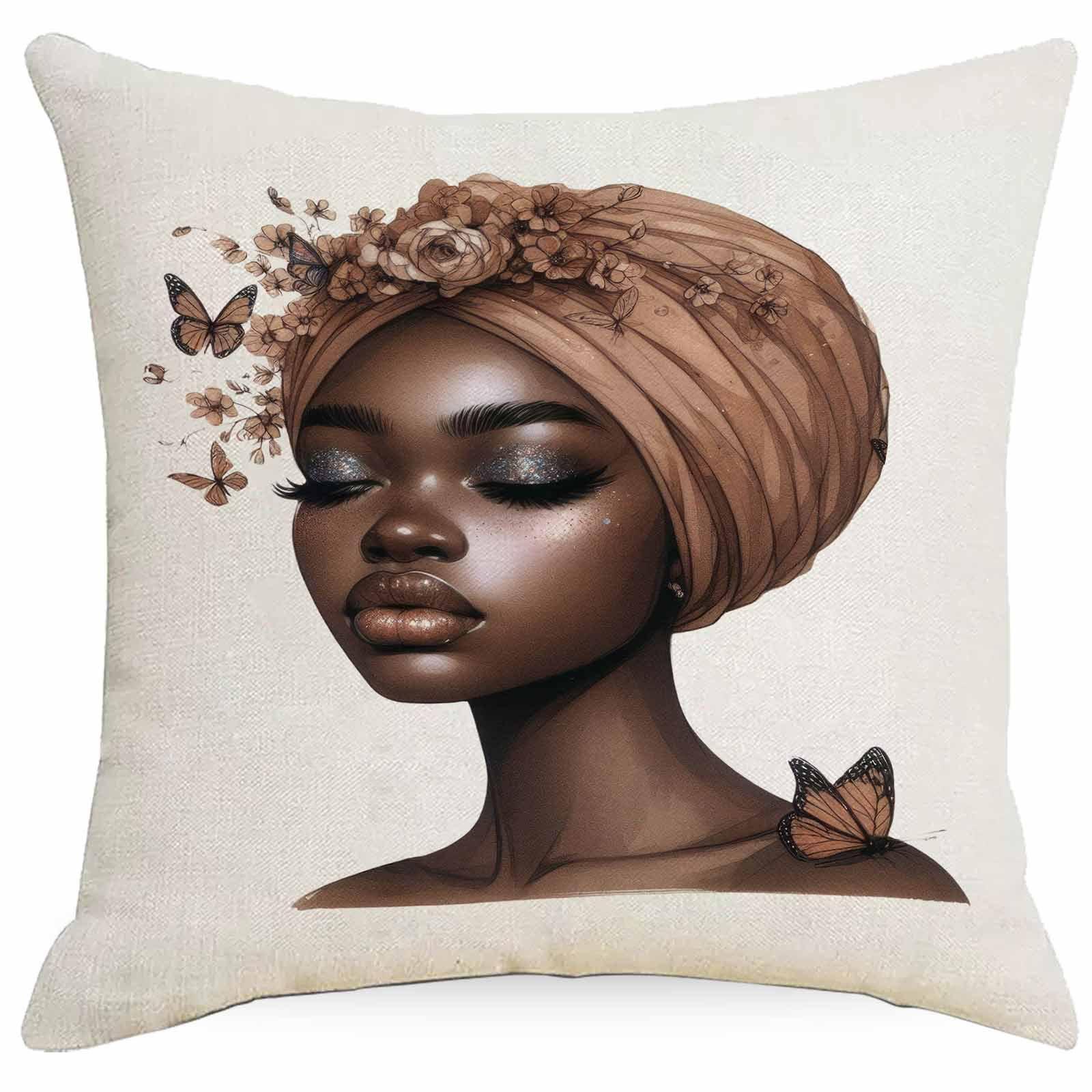 

Новая красочная наволочка для девочки с черным цветом кожи, домашняя наволочка для подушки, украшение для дивана 45 * 45Cm