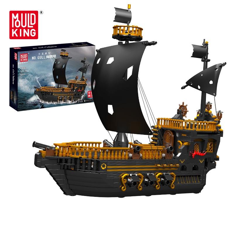 

MOLD KING 13083 Пираты Чайки Корабль Строительные блоки Наборы моделей лодок для сборки MOC Кирпичи Детские креативные игрушки Рождественские подарки