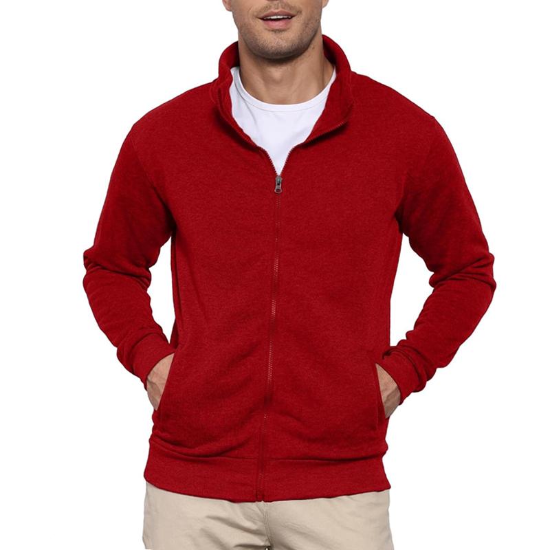 Men's Sweat Jacket Pullover Hoodie Sweatshirt Man Without Hood with Zip Jacket Outdoor Sport Lightweight Streetwear