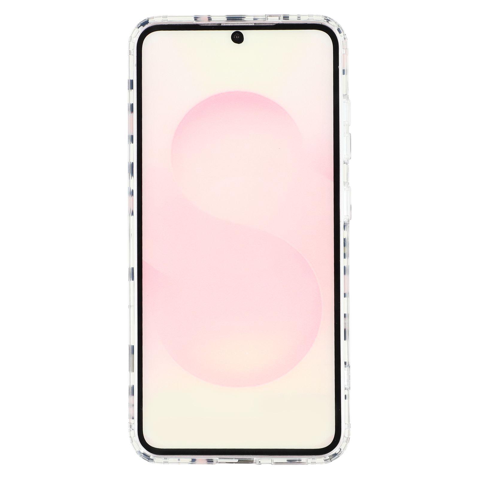 

Для Samsung Galaxy S25+ Магнітний Чохол Прозорий Не жовтіючий ПК+ТПУ Задня Кришка Телефону Дизайн з Леопардовим Принтом Black