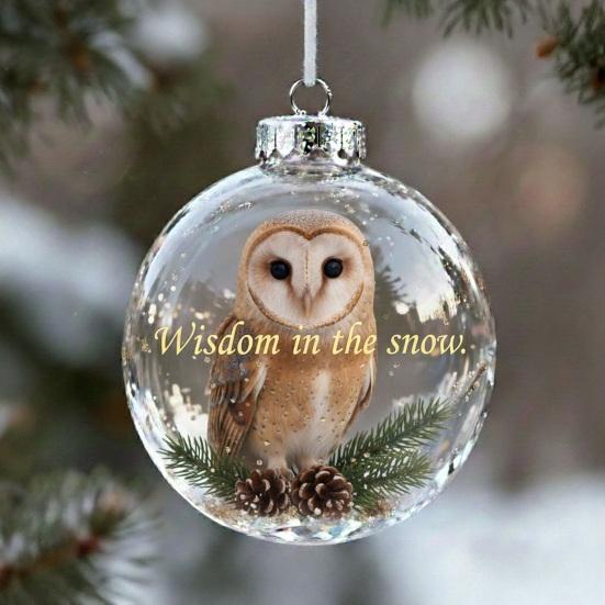 Christmas Ornament Christmas Tree Bird Spherical Decorative Pendant Snowflake Ornament Holiday Tree Decoration