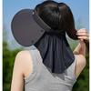 Shawl Vinyl Sunscreen Sun Hat Women's Large Brim Cover Full Face Ice Silk Empty Top Hat Outdoor Cycling Sunscreen Sun Hat