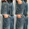 Double Punk Trousers Vintage Cross Lightning Pants Waist Chain Niche Jeans Chain Accessories